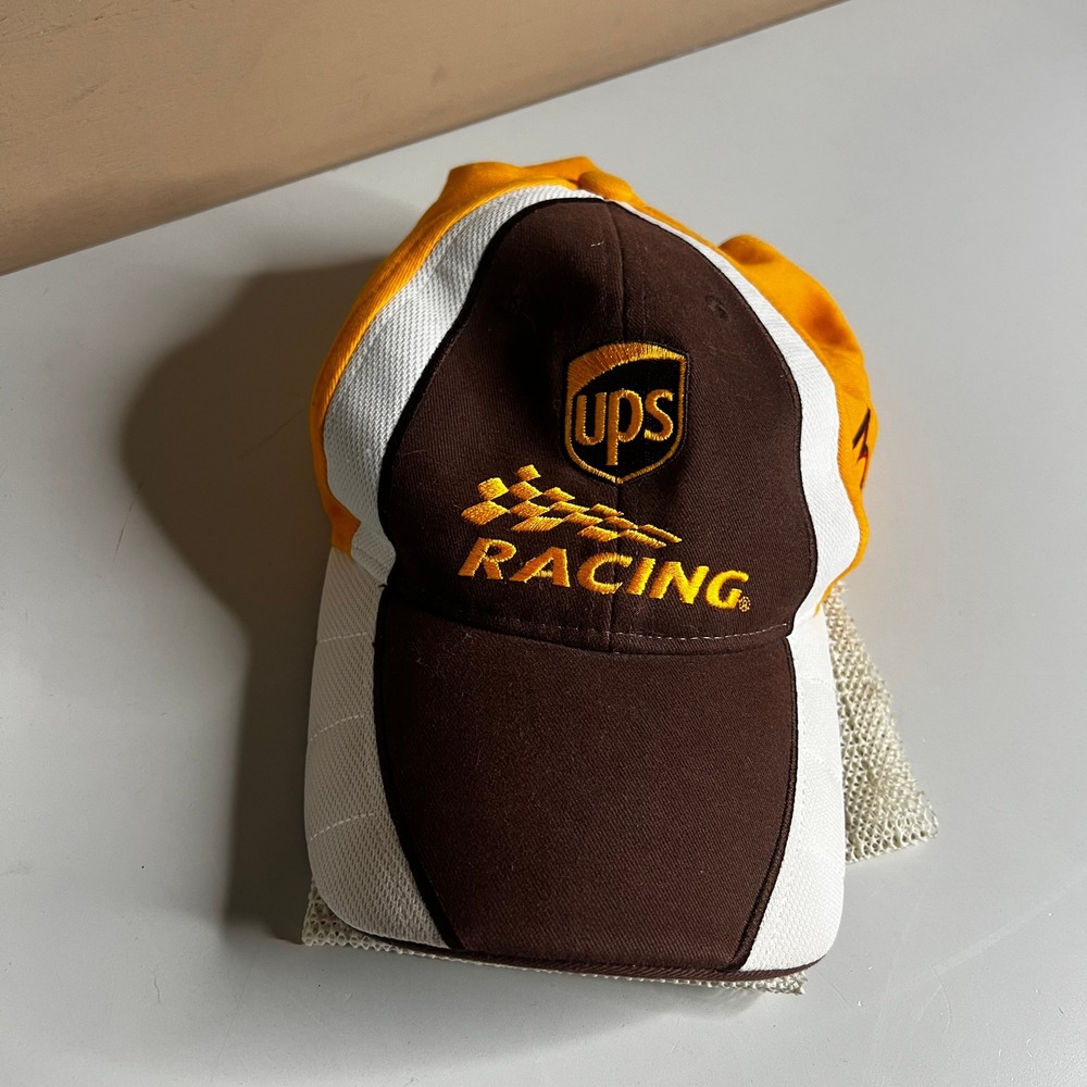 NASCAR UPS Racing Hat David Ragan‎ Roush Fenway Brown Yellow Adjustable Cap